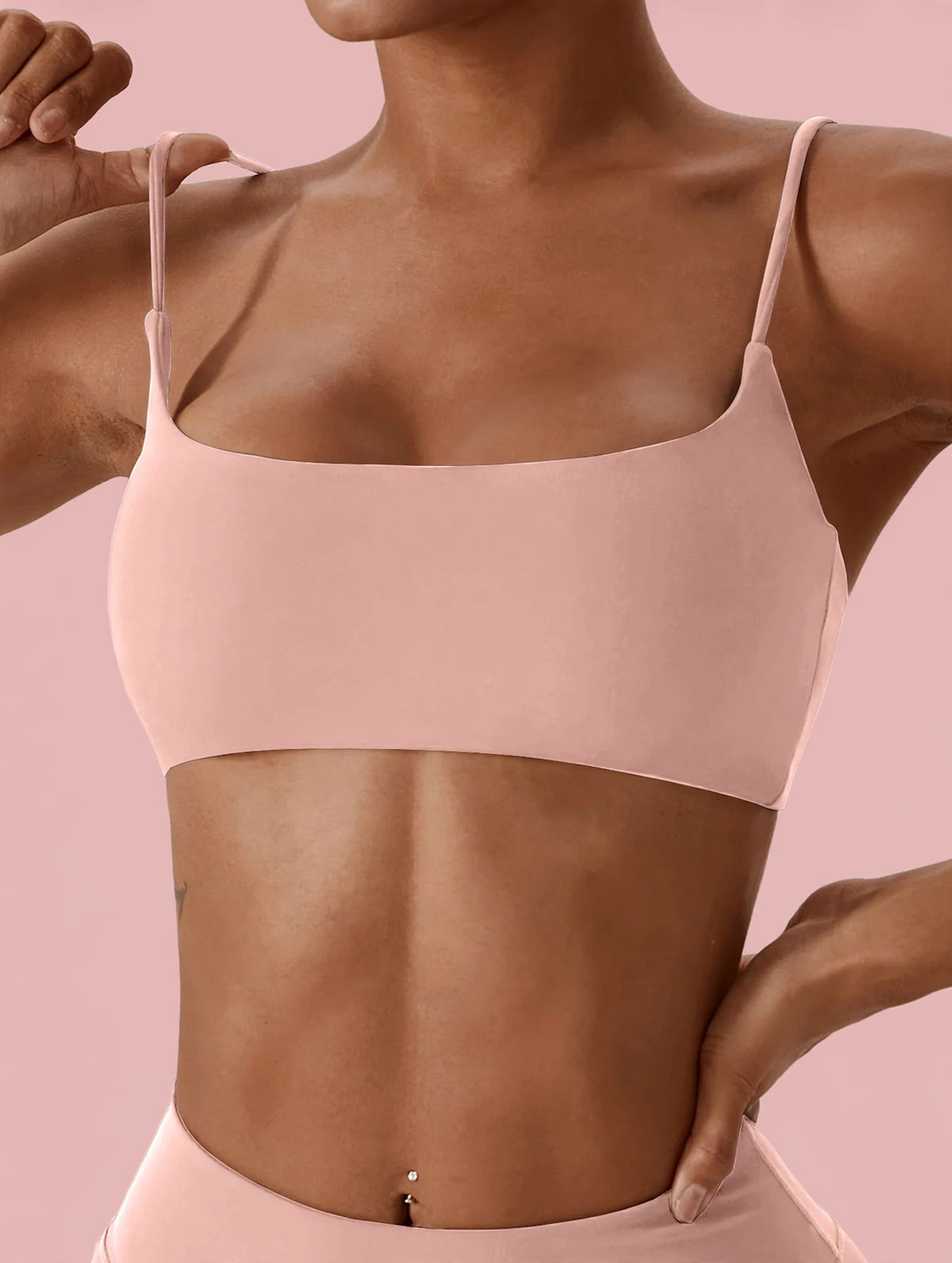 Brassière Crop Top Rose
